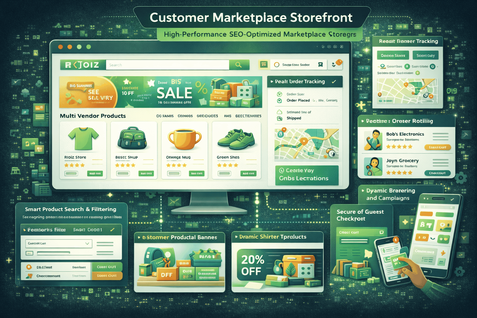 High-Performance, SEO-Optimized Marketplace Website